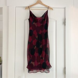 Y2K Satin Cowl Neck Mini Slip Dress - S